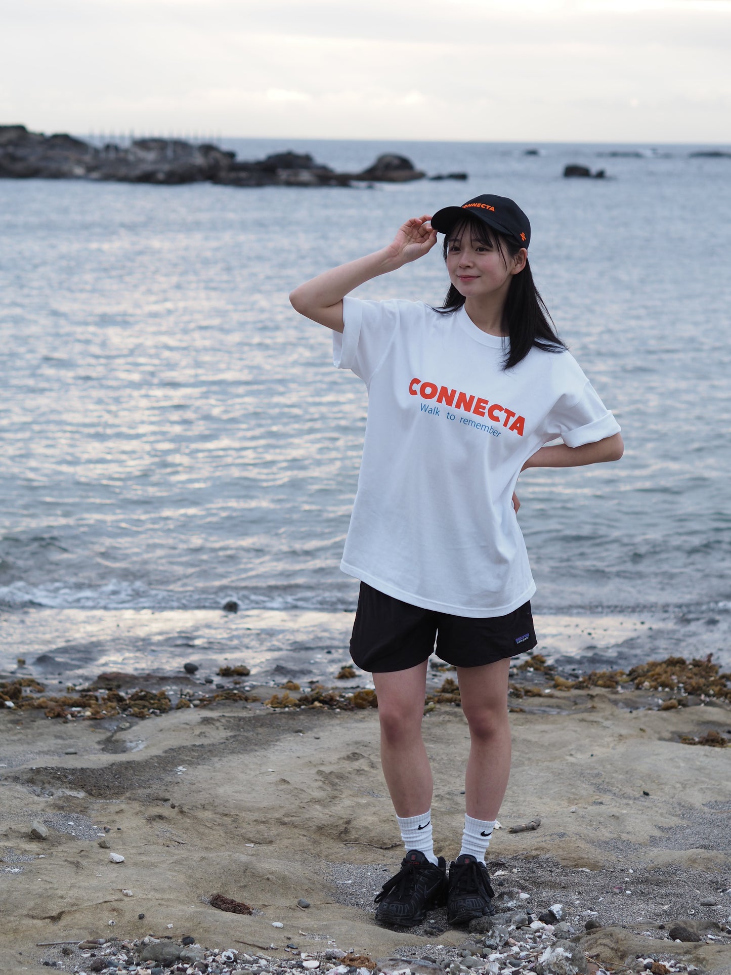 1st T-shirt / White & Orange