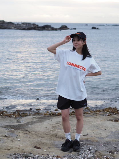 1st T-shirt / White & Orange